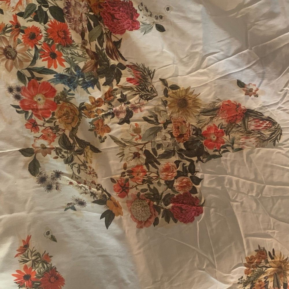Floral World map urban outfitters white boho tapestry